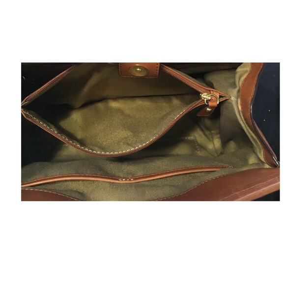 Antonio Melani Leather Hand Bag Purse Outside Magnetic Pocket Gold Chain Straps - Picture 5 of 12